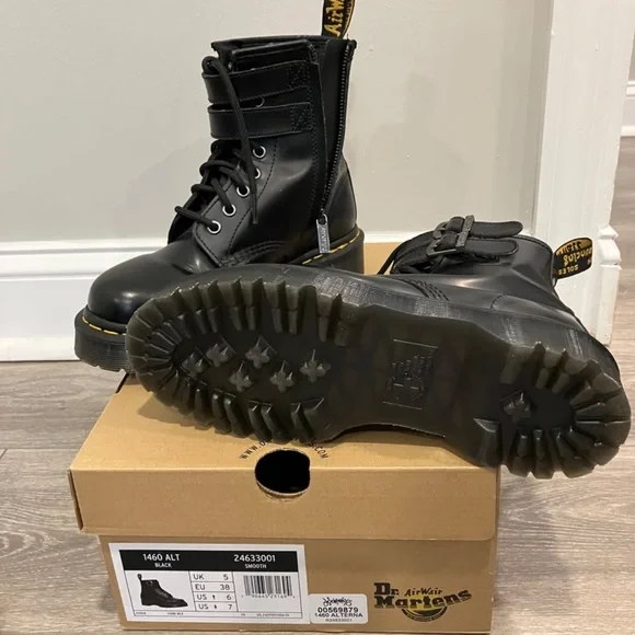 Dr. Martens Black Leather Boots - Picture 3 of 5